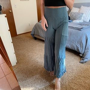 Flare Pants with Tie in Back